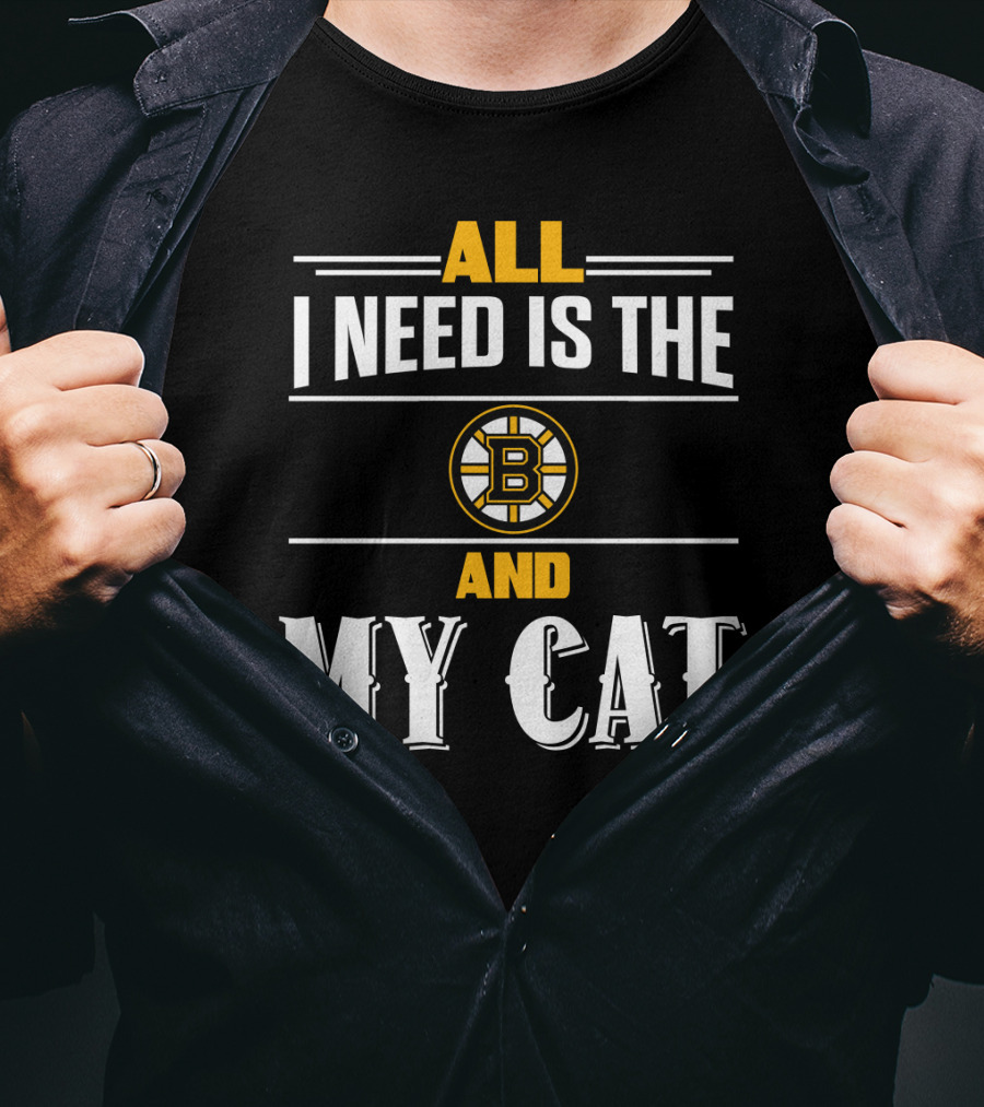All I Need Is The Boston Bruins And My Cat T-Shirt