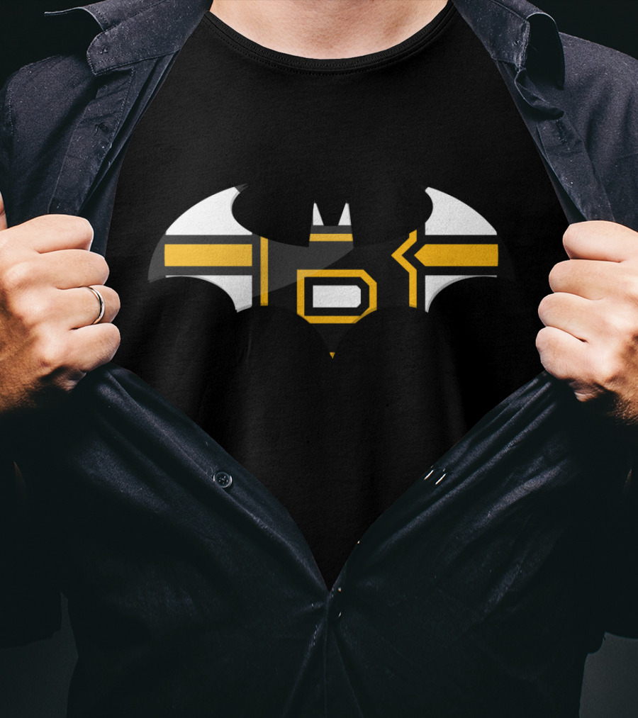 Boston Bruins Bat Symbol Crossover T-Shirt