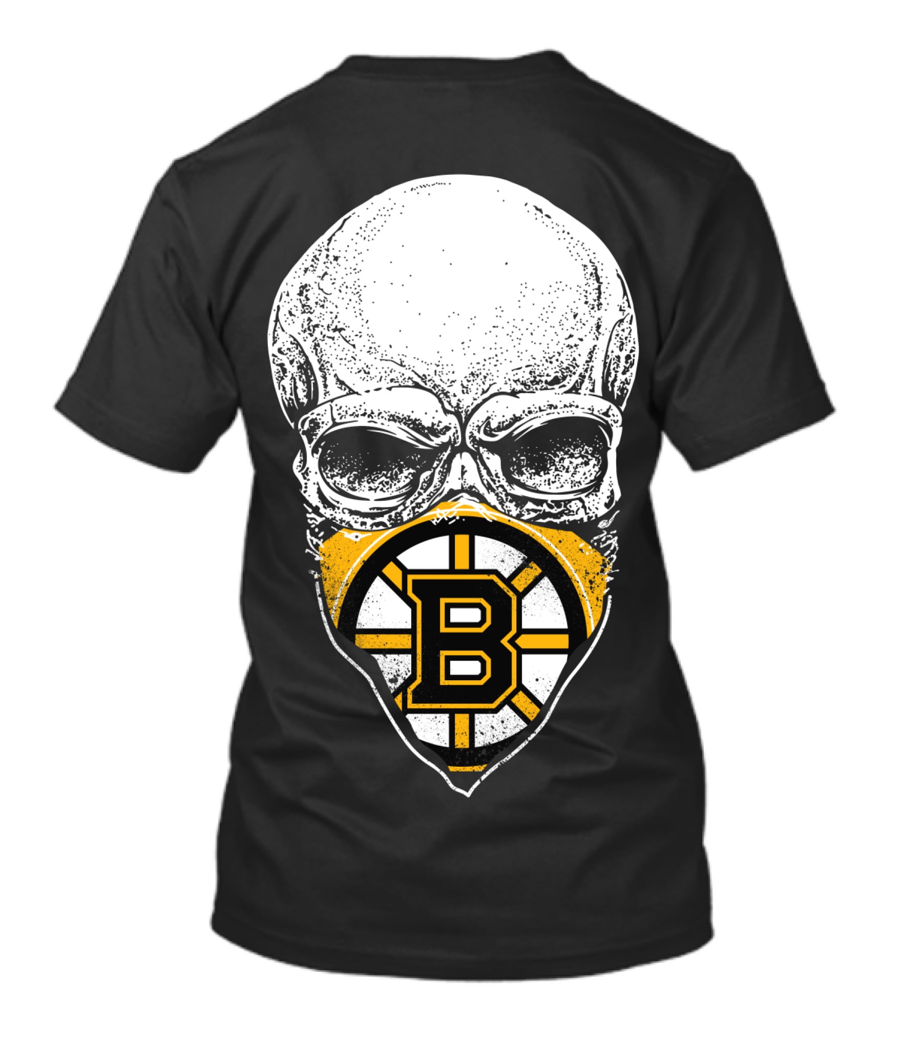Boston Bruins Skull Mask Hockey T-Shirt