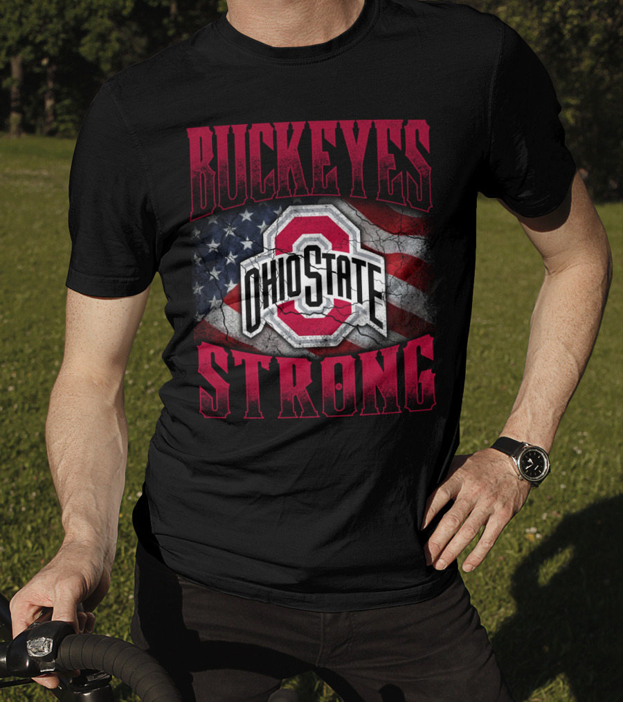 Ohio State Buckeyes Strong Usa Flag T-Shirt