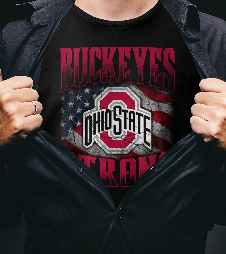 Ohio State Buckeyes Strong Usa Flag T-Shirt