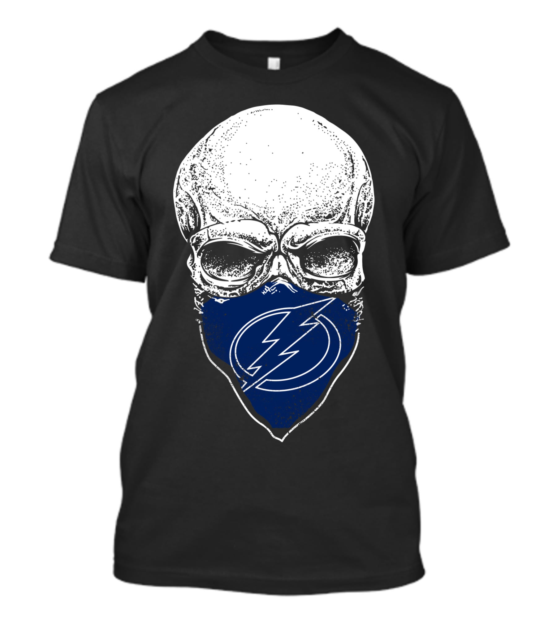 Tampa Bay Lightning Skull Bandana Hockey Fan T-Shirt