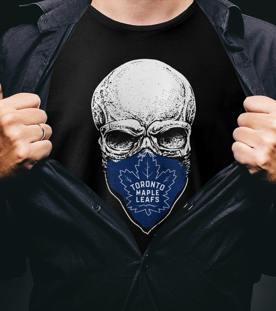 Toronto Maple Leafs Skull Face Mask T-Shirt