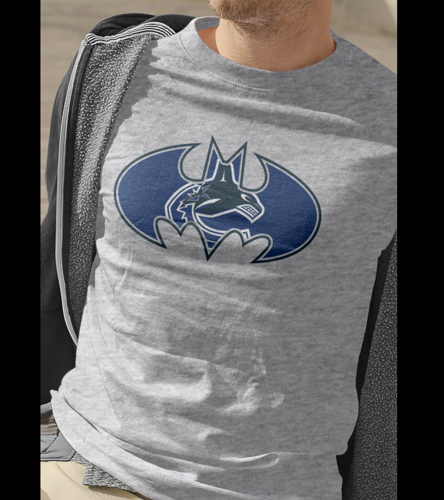 Vancouver Canucks Orca Batman Logo Fusion T-Shirt