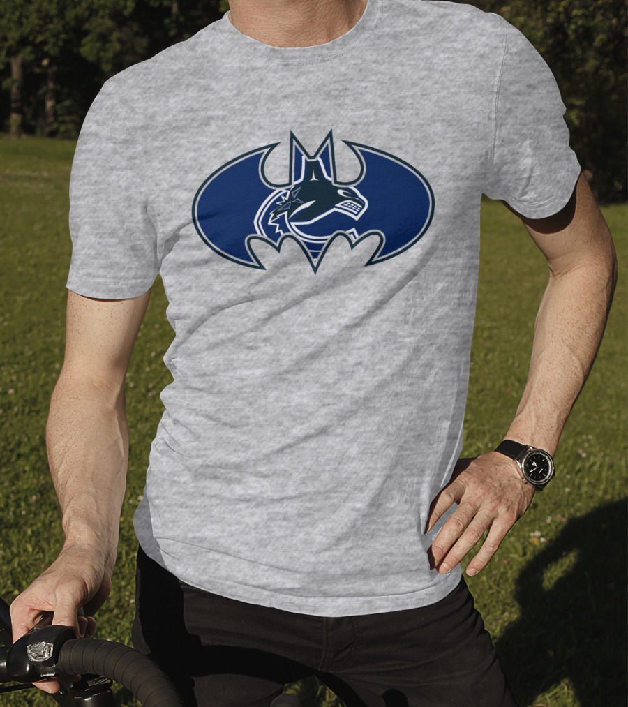 Vancouver Canucks Orca Batman Logo Fusion T-Shirt
