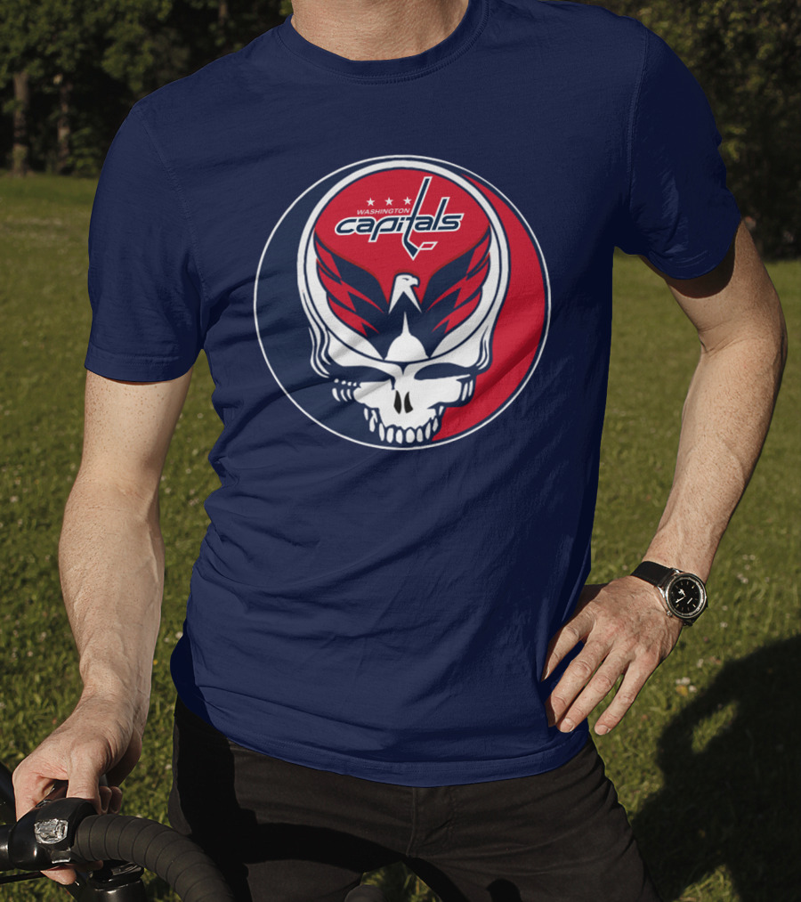 Washington Capitals Deadheads Hockey Logo Crest T-Shirt