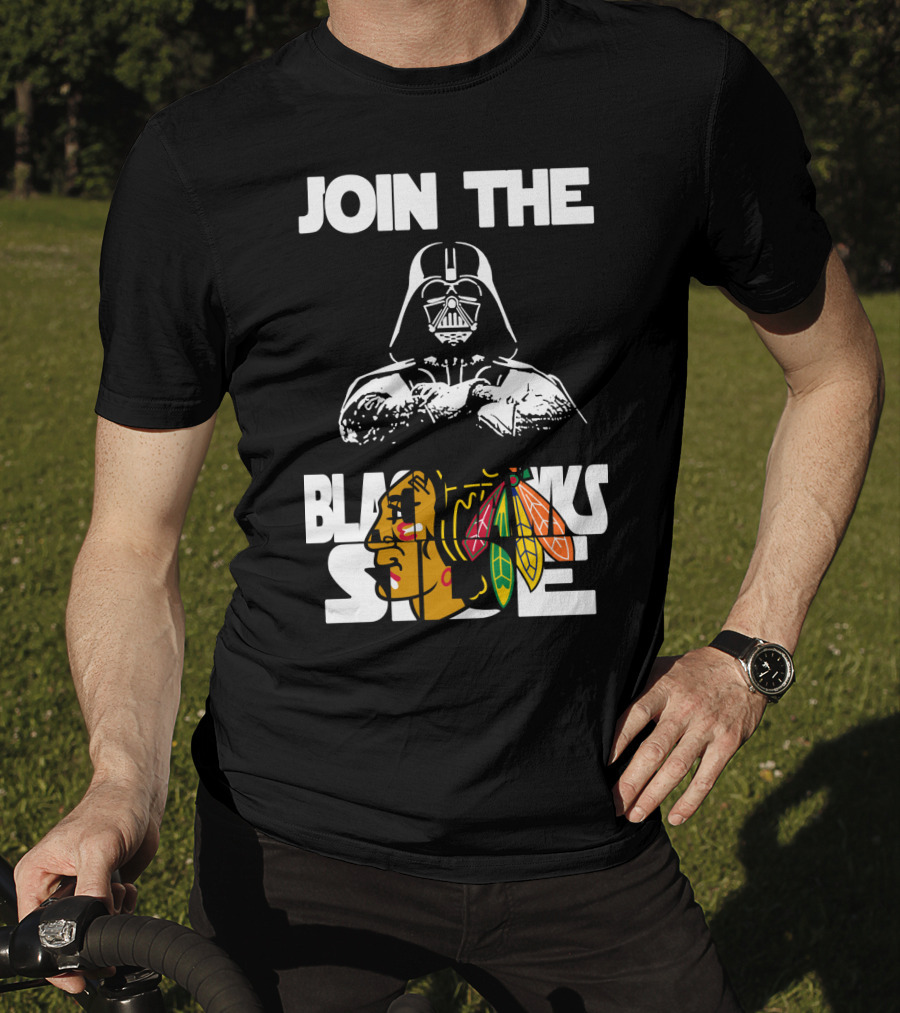 Join The Blackhawks Side Darth Vader T-Shirt