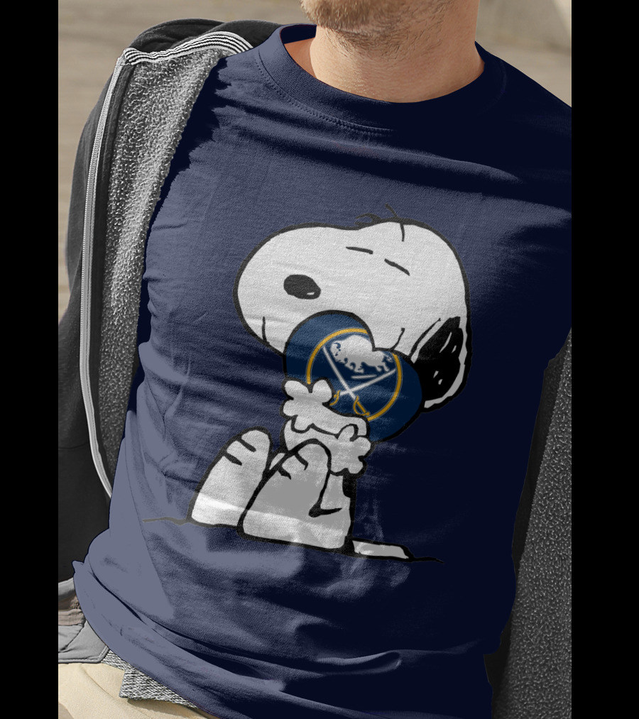 Snoopy Hugging Buffalo Sabres T-Shirt