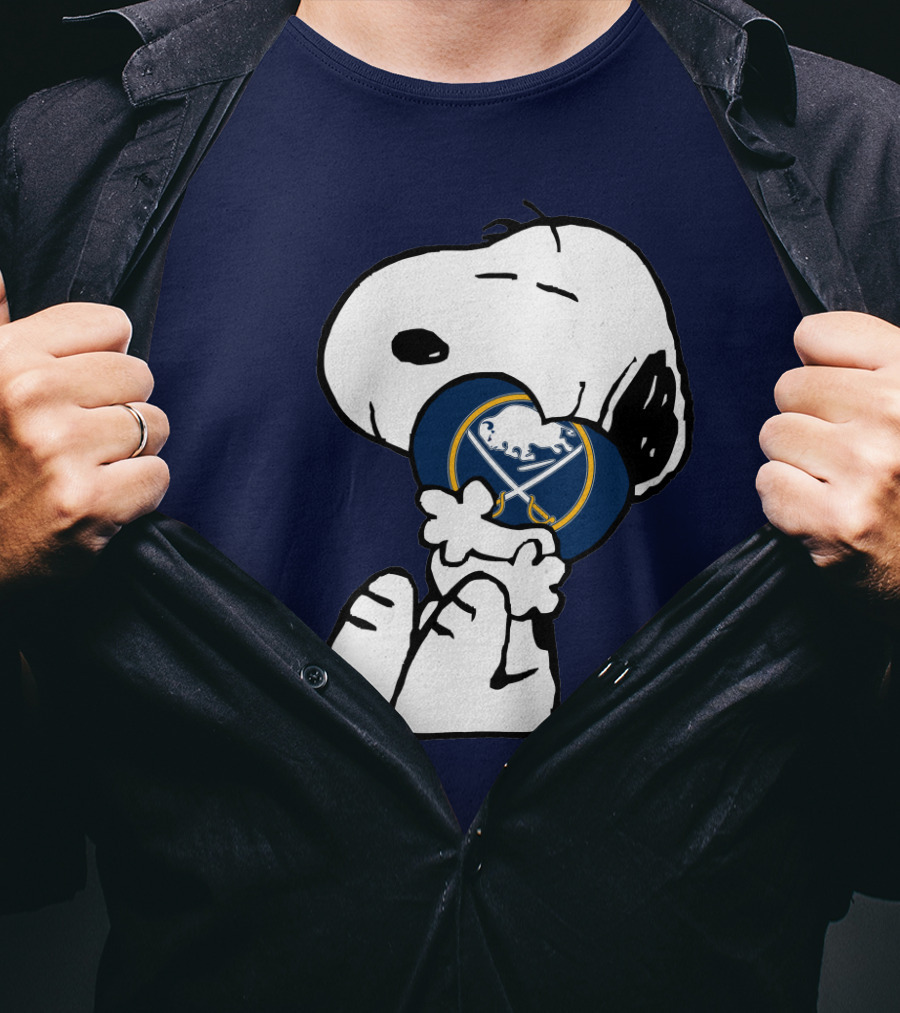 Snoopy Hugging Buffalo Sabres T-Shirt
