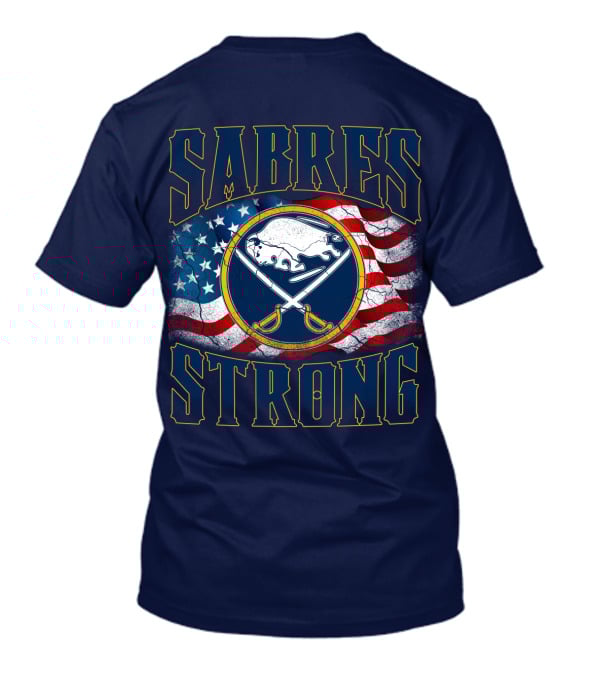 Sabres Strong Buffalo American Flag T-Shirt