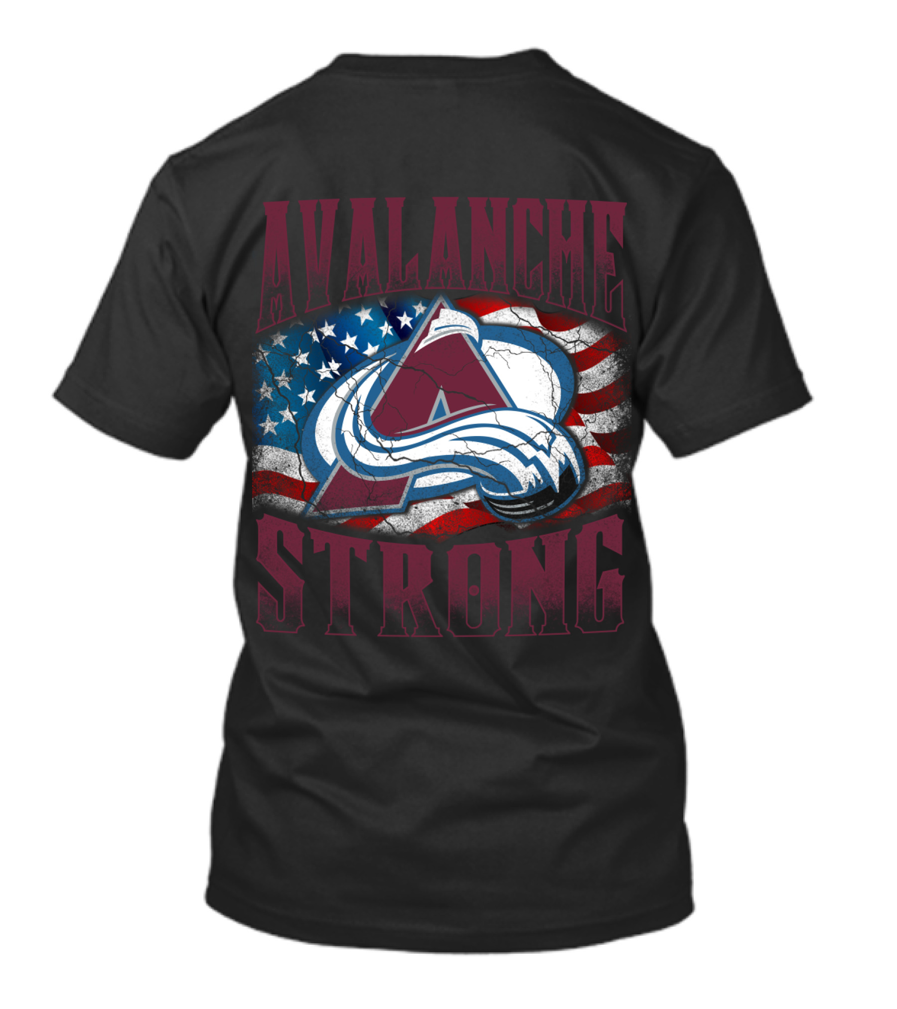 Avalanche Strong Colorado American Flag T-Shirt