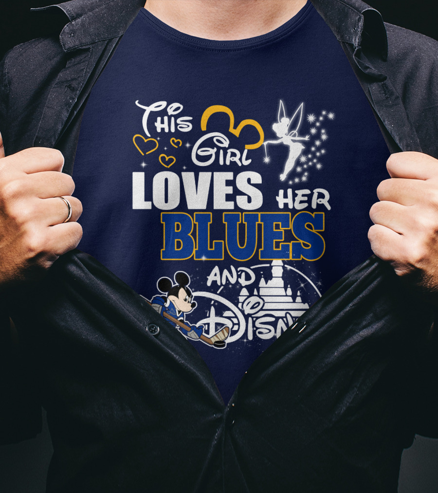 This Girl Loves Her Blues And Disney T-Shirt