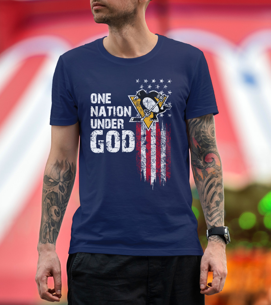 One Nation Under God Pittsburgh Penguins T-Shirt
