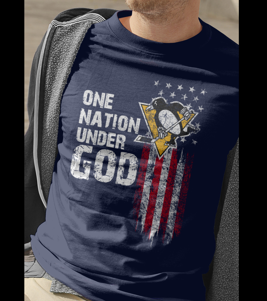 One Nation Under God Pittsburgh Penguins T-Shirt