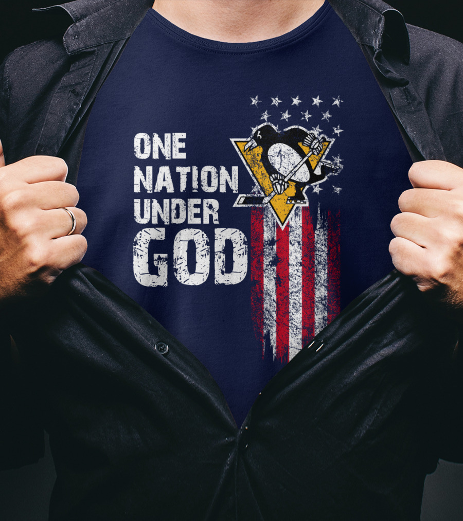 One Nation Under God Pittsburgh Penguins T-Shirt