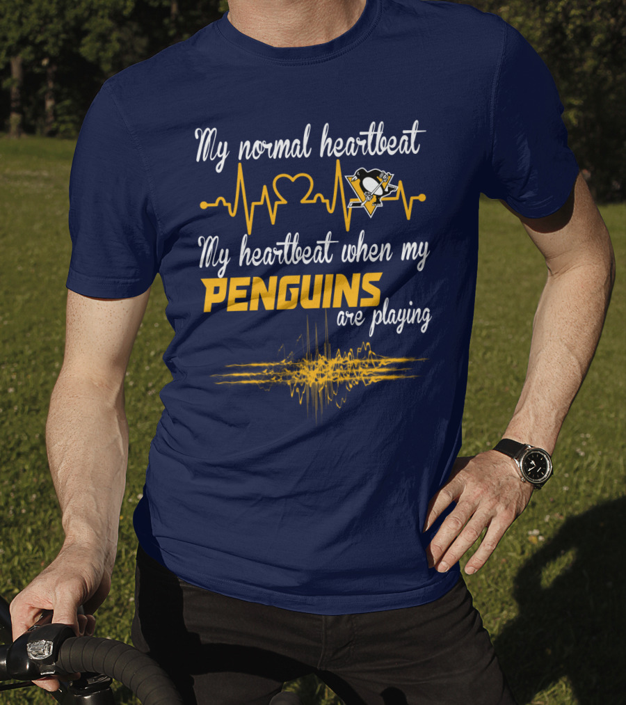 My Normal Heartbeat My Heartbeat When My Penguins Are Playing T-Shirt