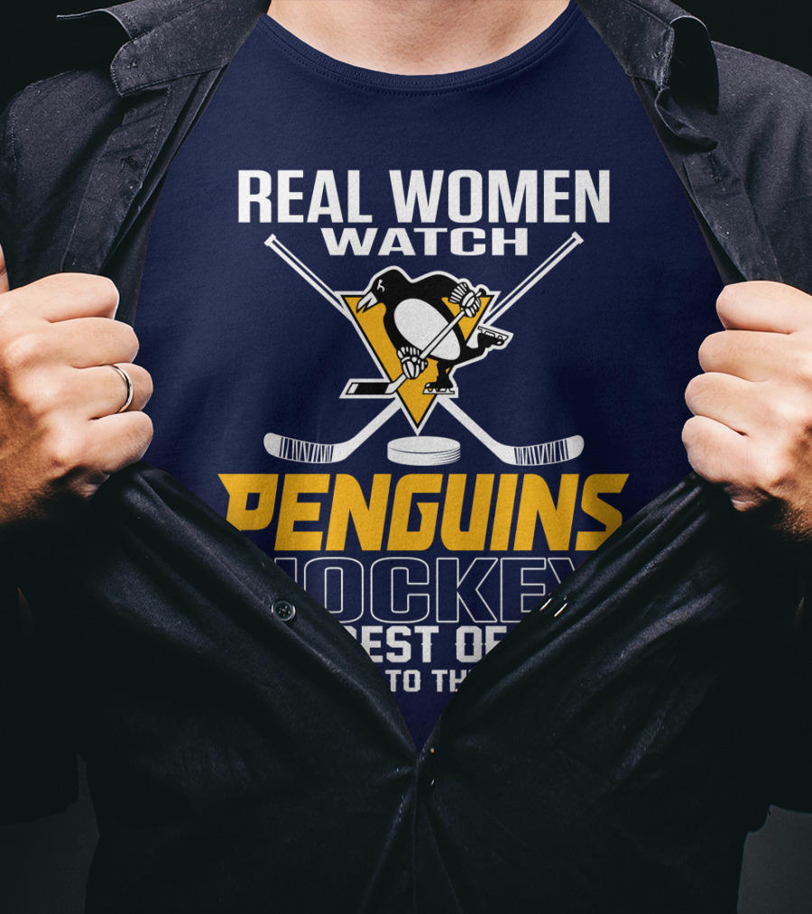 Real Women Watch Penguins Hockey The Rest Of You Get Back To The Kitchen T-Shirt