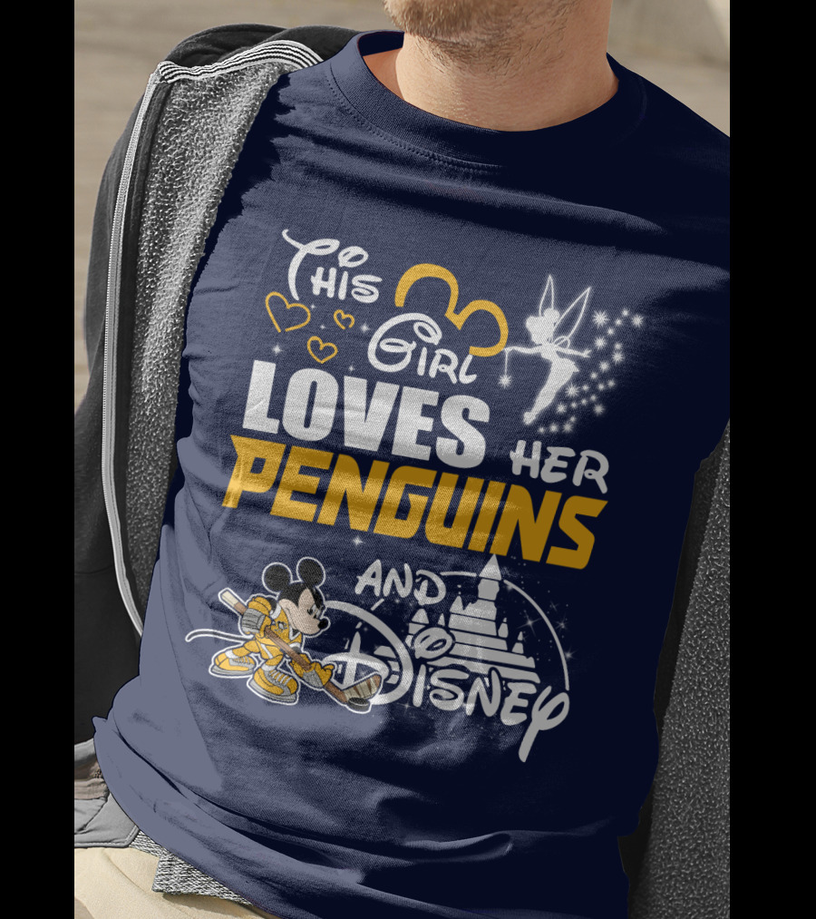 This Girl Loves Her Penguins And Disney T-Shirt