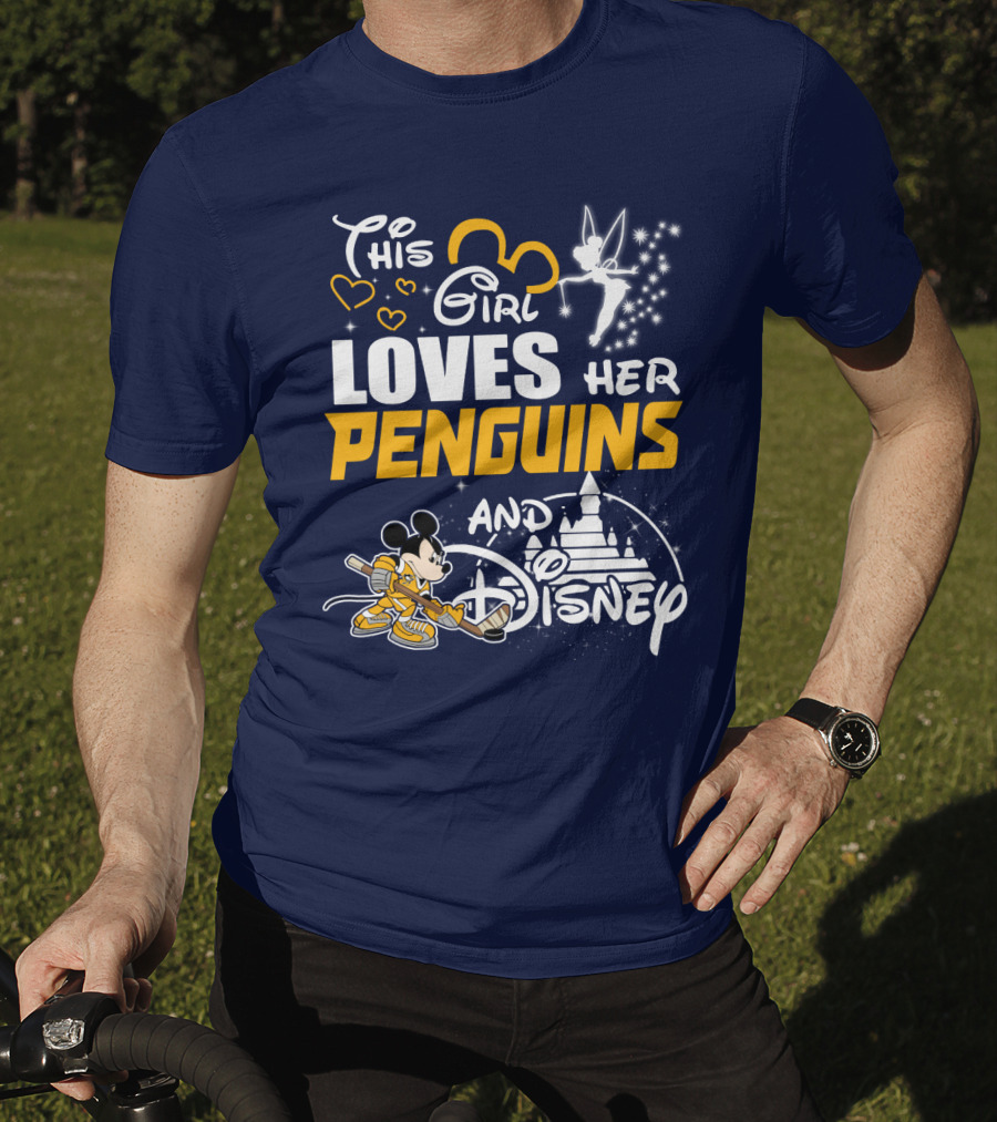 This Girl Loves Her Penguins And Disney T-Shirt