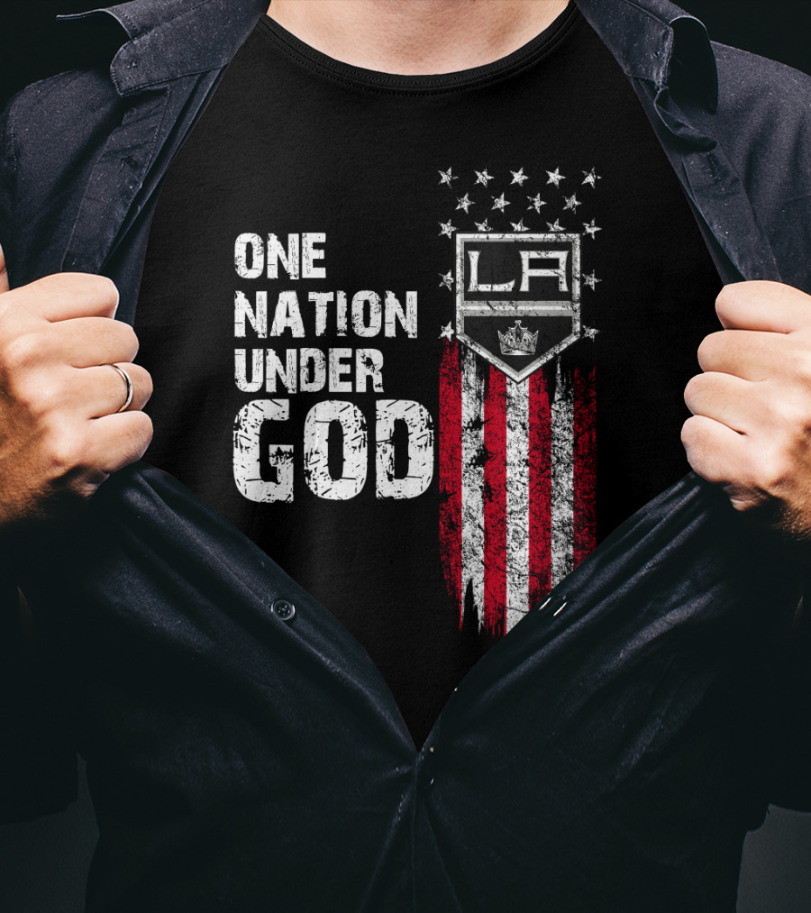 One Nation Under God La Kings American Flag T-Shirt