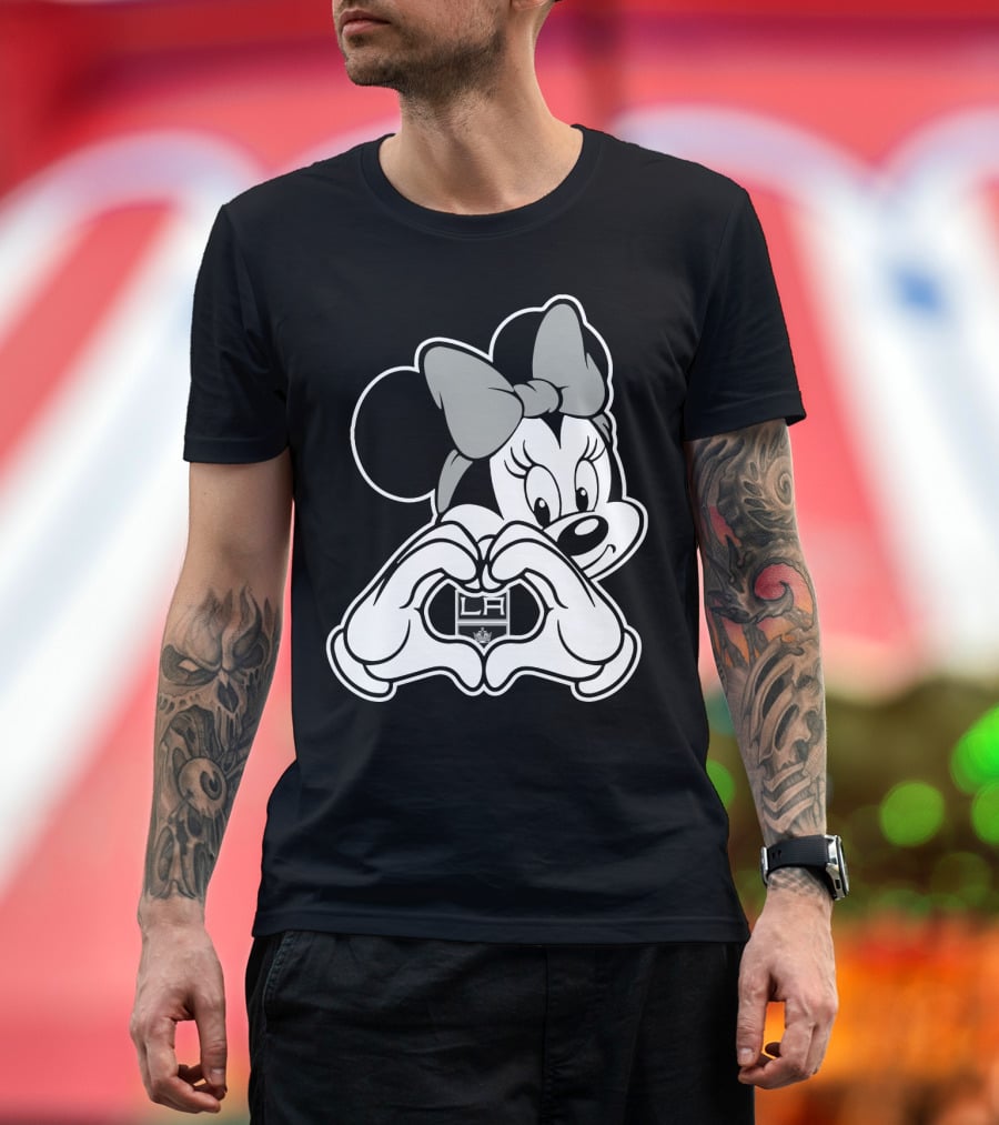 Minnie Mouse La Kings Heart Hands T-Shirt
