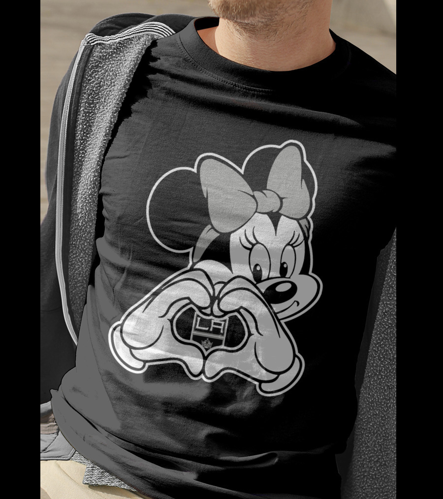 Minnie Mouse La Kings Heart Hands T-Shirt
