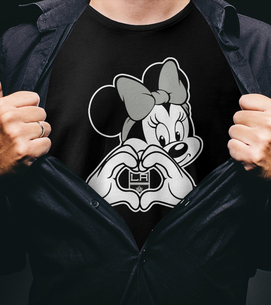 Minnie Mouse La Kings Heart Hands T-Shirt