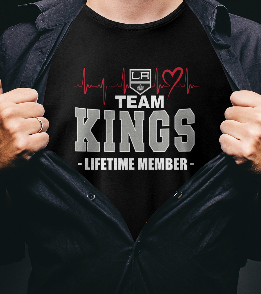 Team Los Angeles Kings Lifetime Member Heartbeat Love T-Shirt