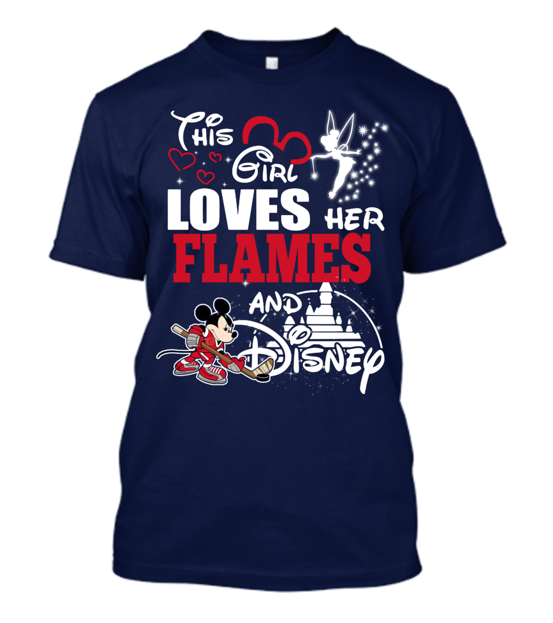 This Girl Loves Her Flames And Disney T-Shirt
