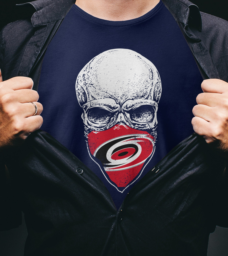 Carolina Hurricanes Skull Mask T-Shirt