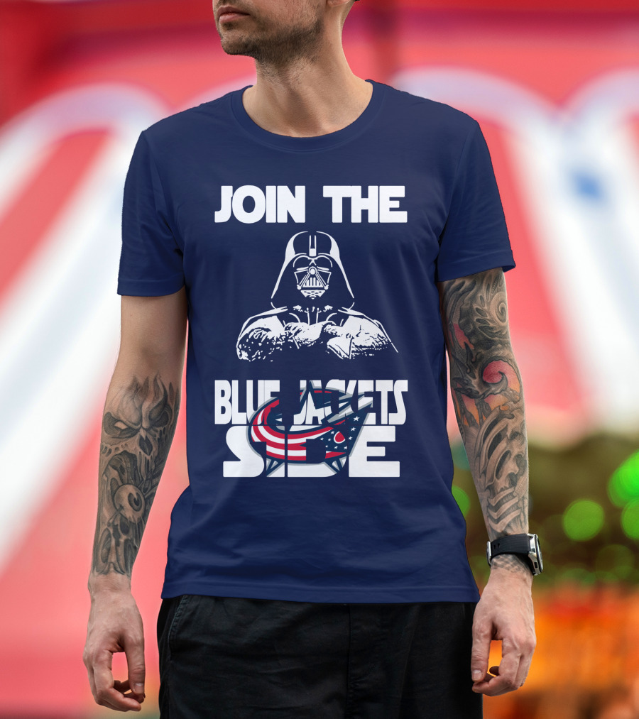 Join The Blue Jackets Side T-Shirt