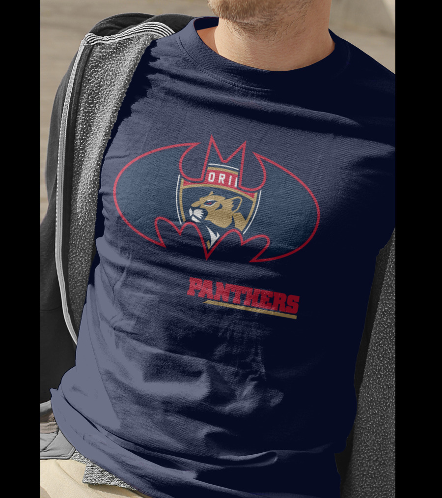 Florida Panthers Bat Symbol Badge T-Shirt