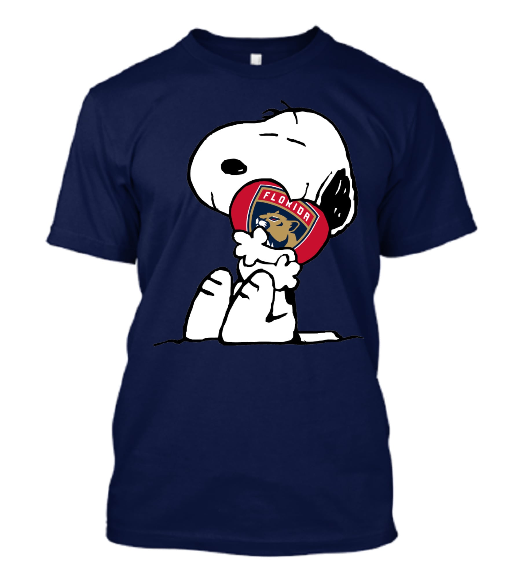 Snoopy Hugging Florida Panthers Heart T-Shirt
