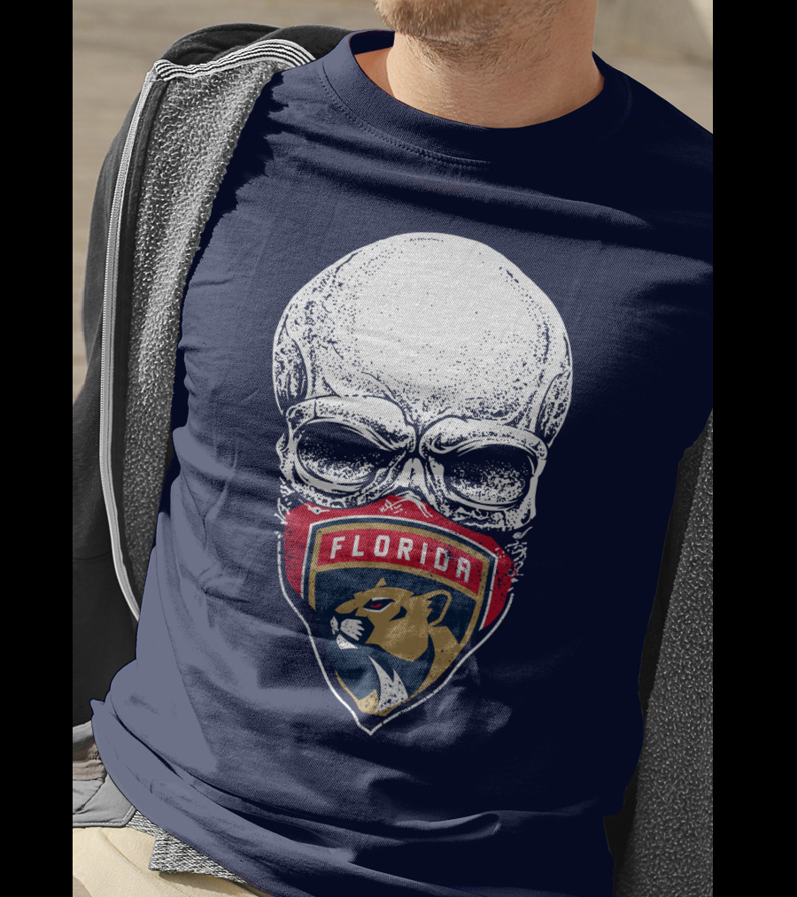 Florida Panthers Skull Logo Mask T-Shirt