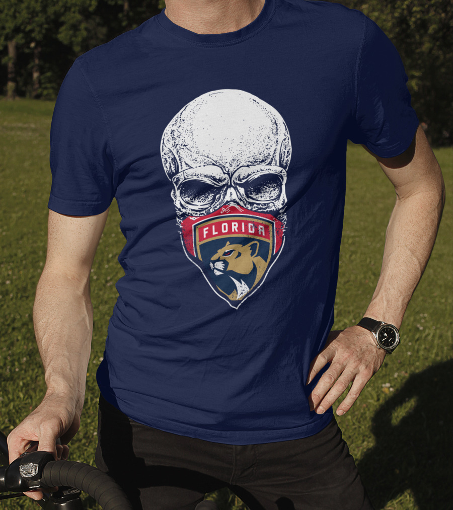 Florida Panthers Skull Logo Mask T-Shirt