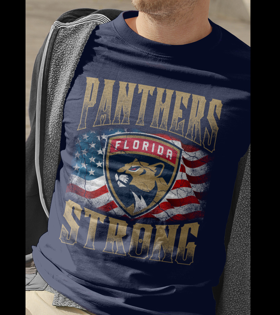 Panthers Strong Florida American Flag T-Shirt