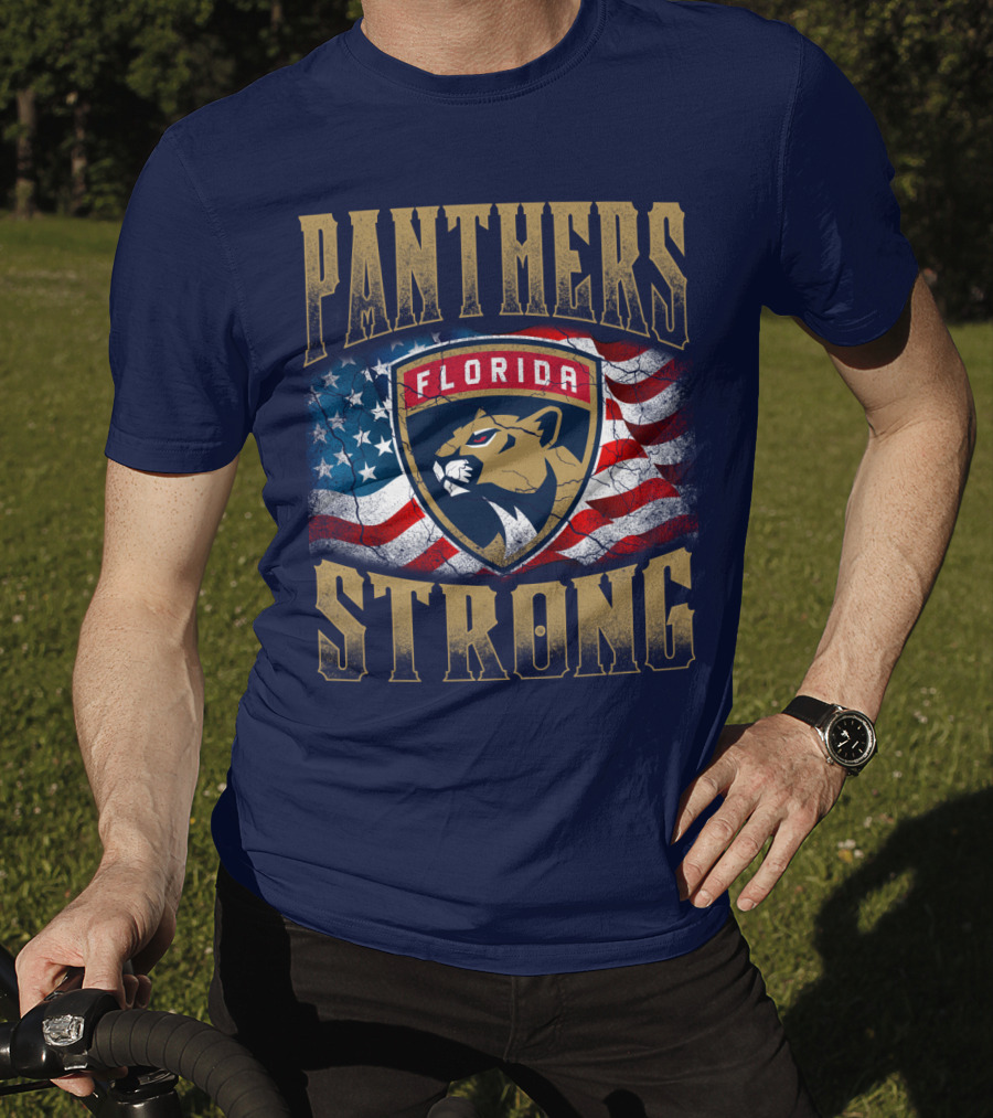 Panthers Strong Florida American Flag T-Shirt