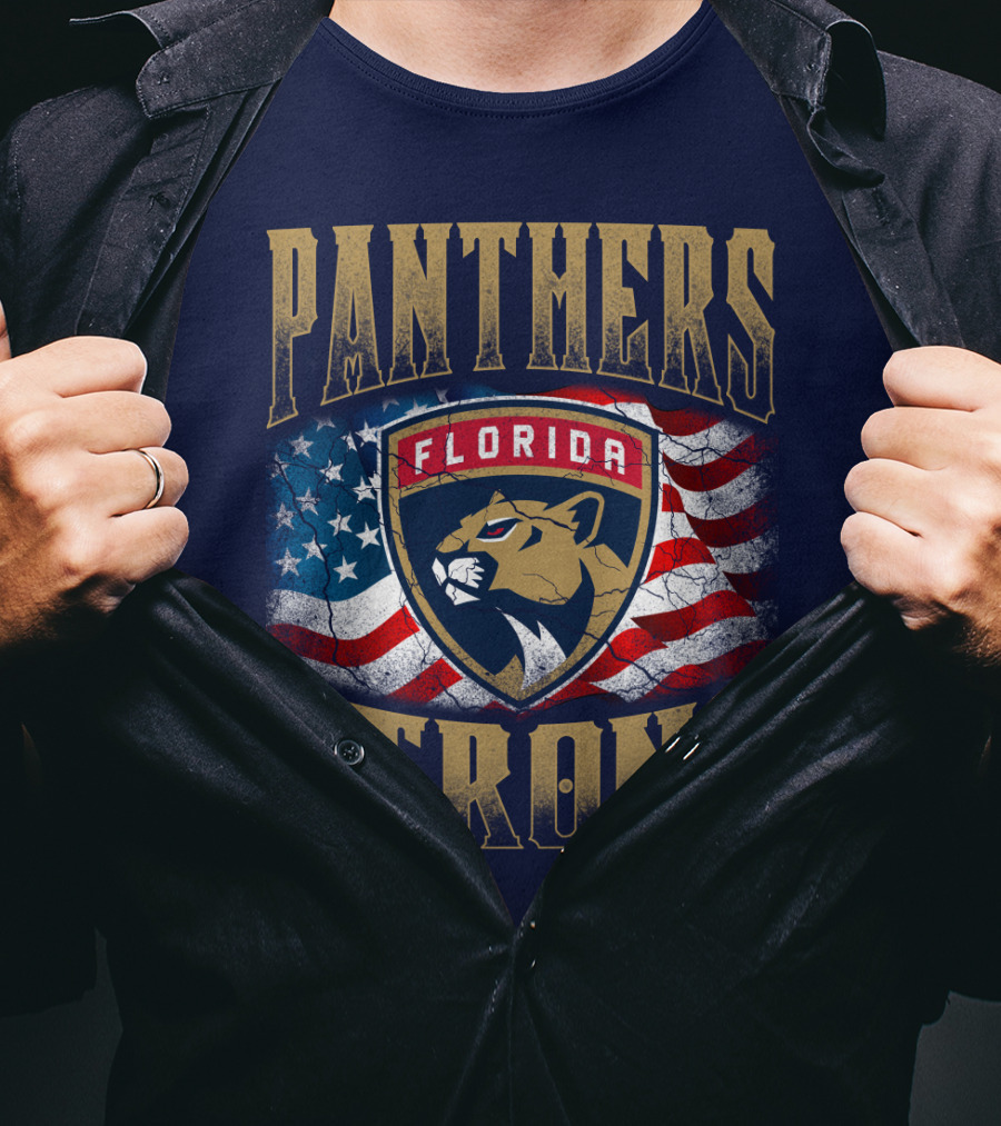 Panthers Strong Florida American Flag T-Shirt