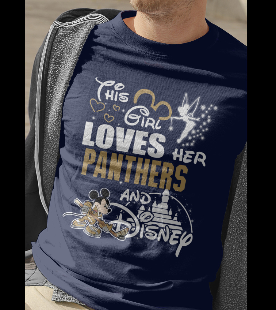 This Girl Loves Her Panthers And Disney T-Shirt