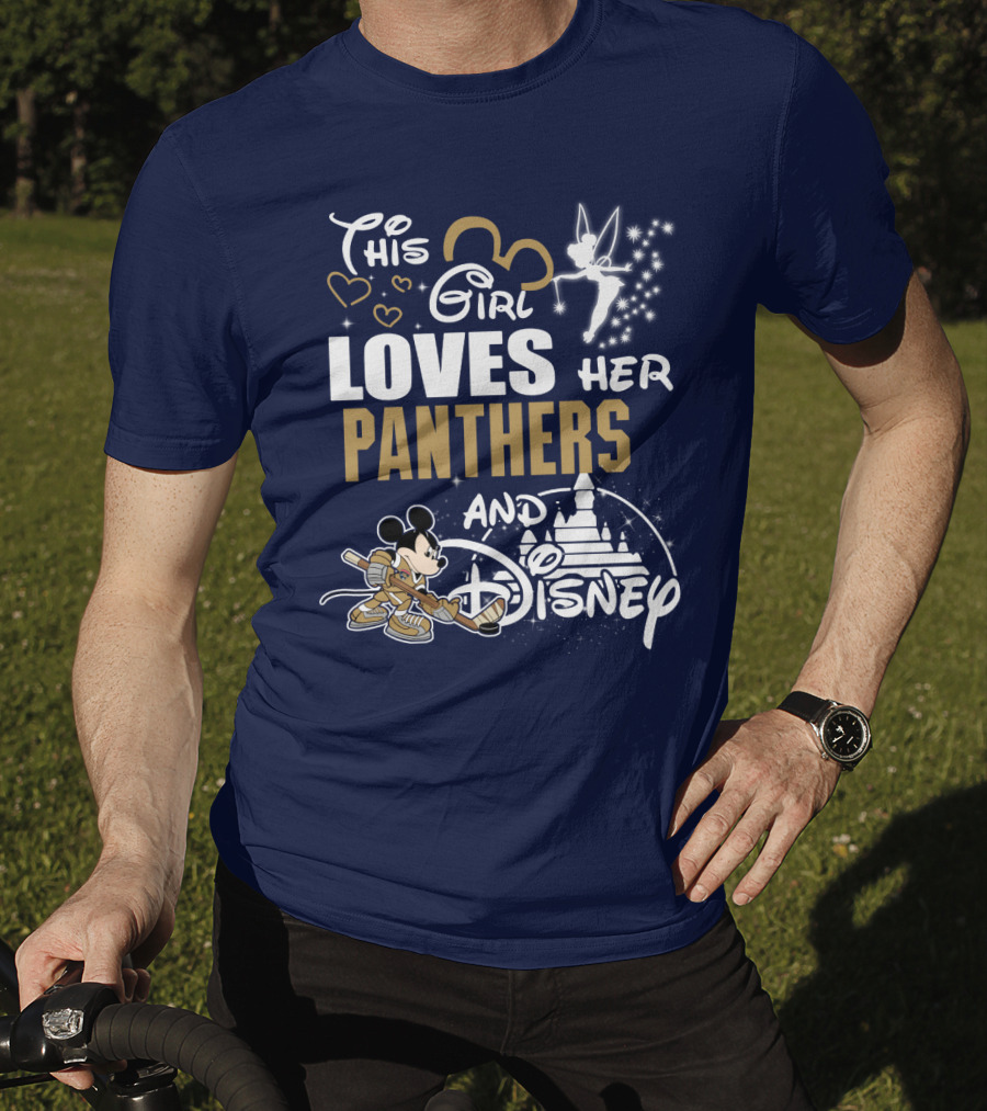 This Girl Loves Her Panthers And Disney T-Shirt