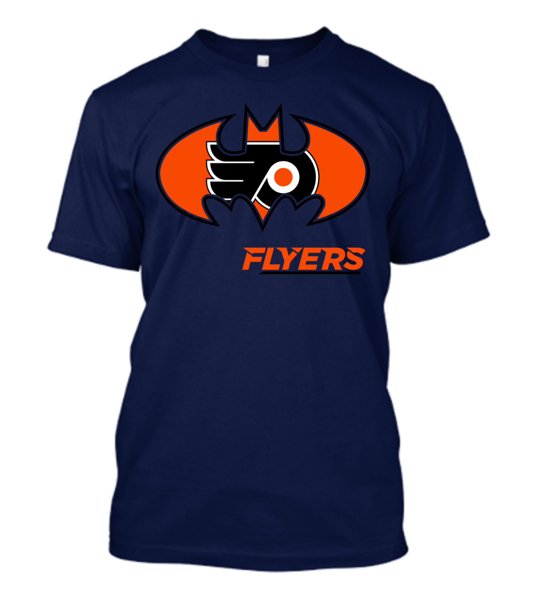 Philadelphia Flyers Batman Logo Crossover T-Shirt