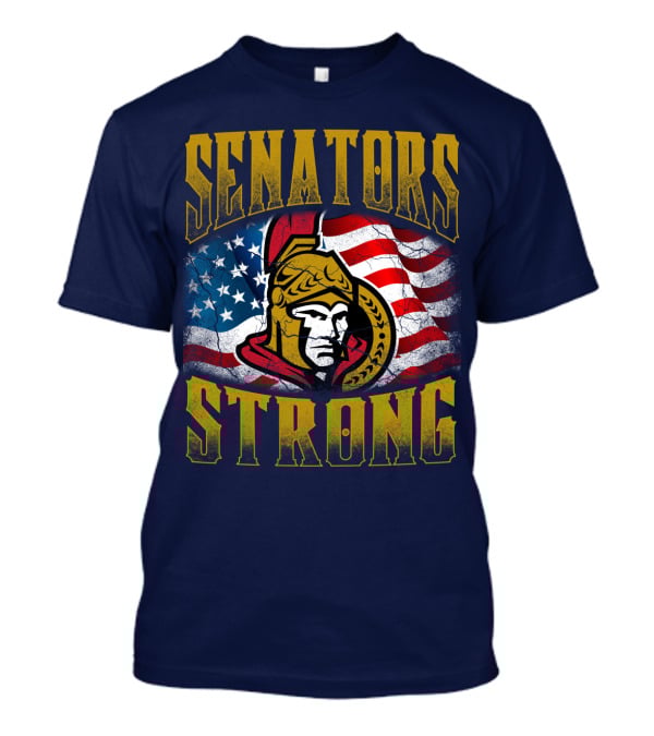 Senators Strong Ottawa Senators American Flag T-Shirt