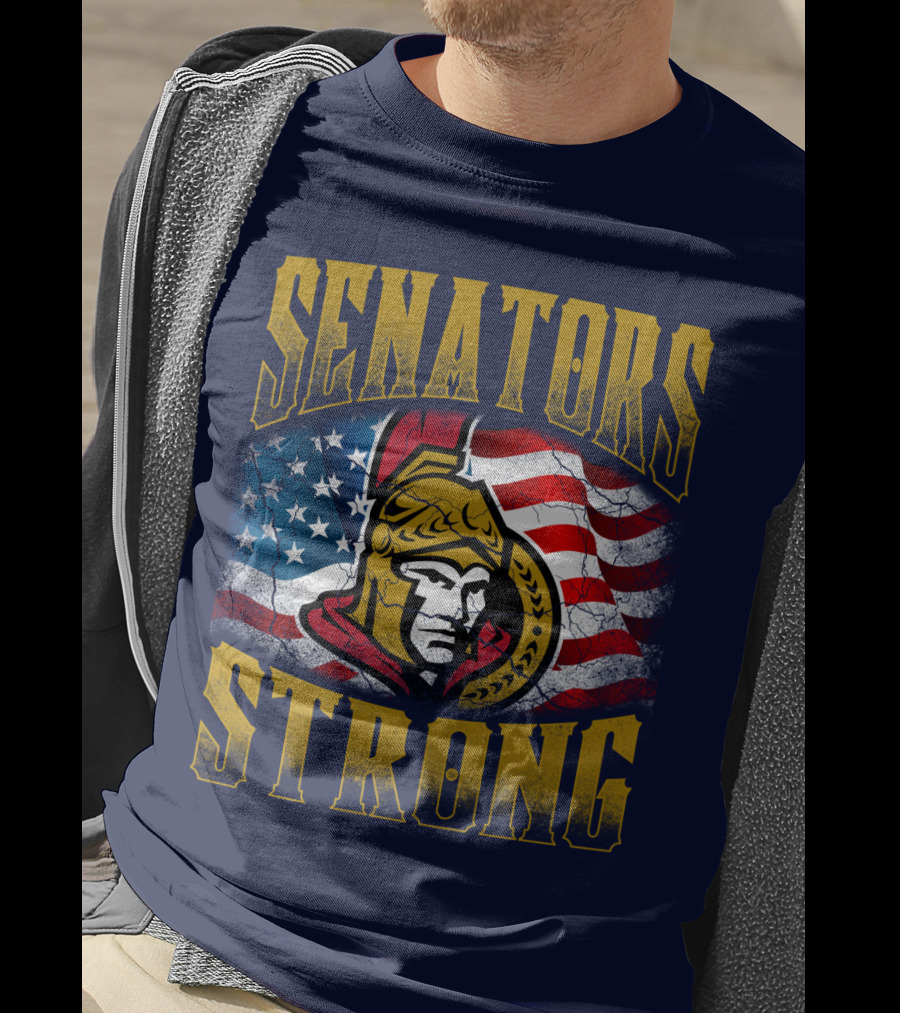 Senators Strong Ottawa Senators American Flag T-Shirt