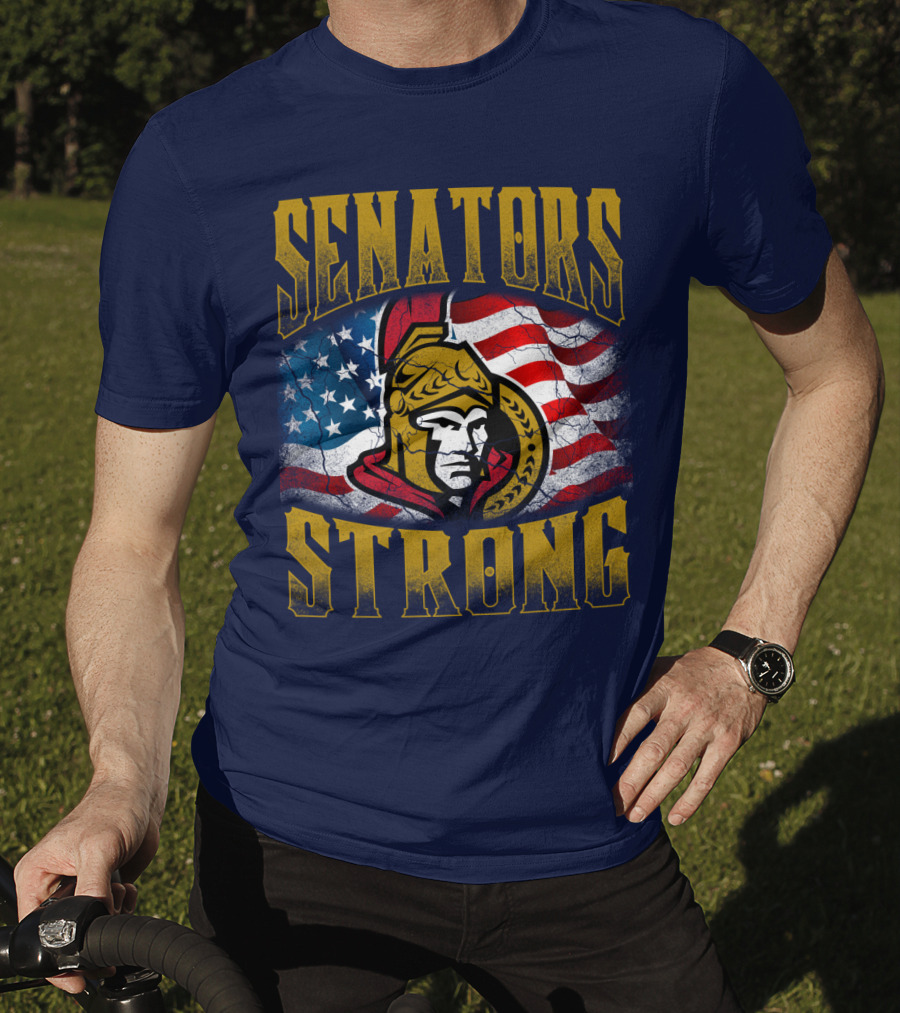Senators Strong Ottawa Senators American Flag T-Shirt