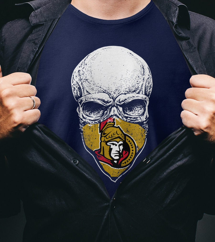 Ottawa Senators Skull Mask T-Shirt