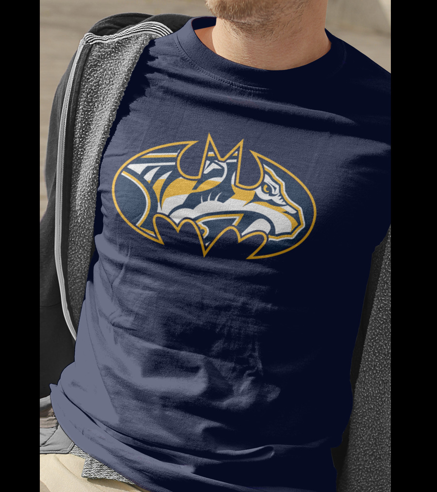 Nashville Predators Batman Logo Mashup T-Shirt