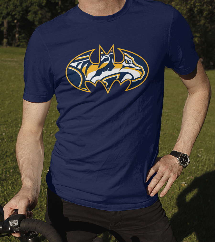 Nashville Predators Batman Logo Mashup T-Shirt