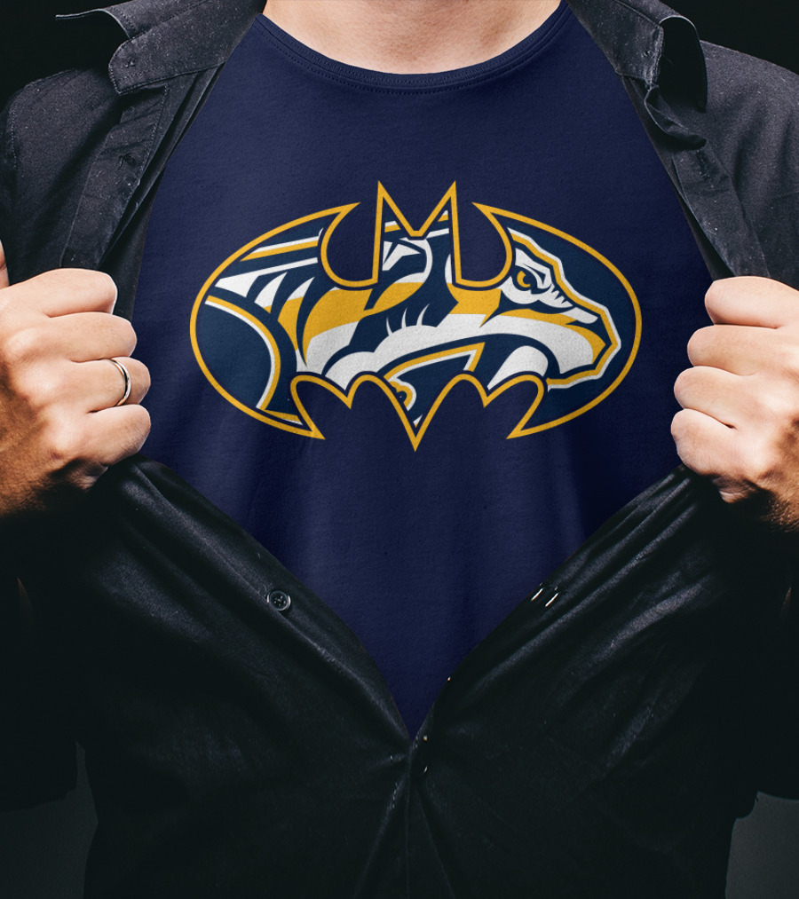 Nashville Predators Batman Logo Mashup T-Shirt