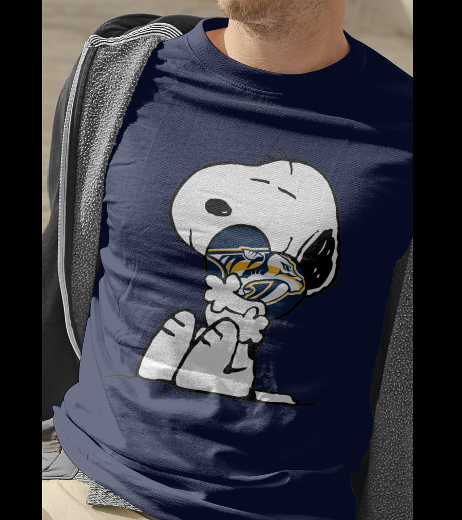 Snoopy Hugging Nashville Predators T-Shirt