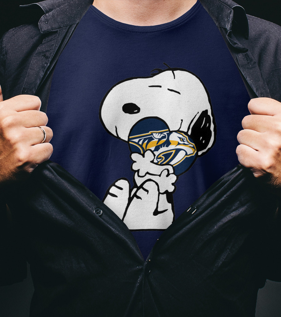 Snoopy Hugging Nashville Predators T-Shirt